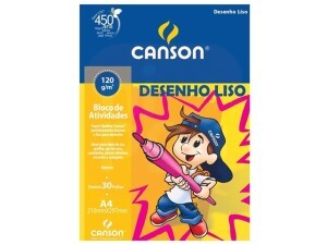 Bloco de Desenho A4 Liso 120g 30Fls - Canson
