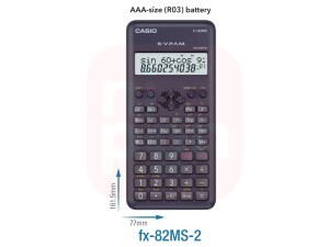 Calculadora Cientifica 240 Funções Fx-82ms-2-S4-Dh Preto - Casio